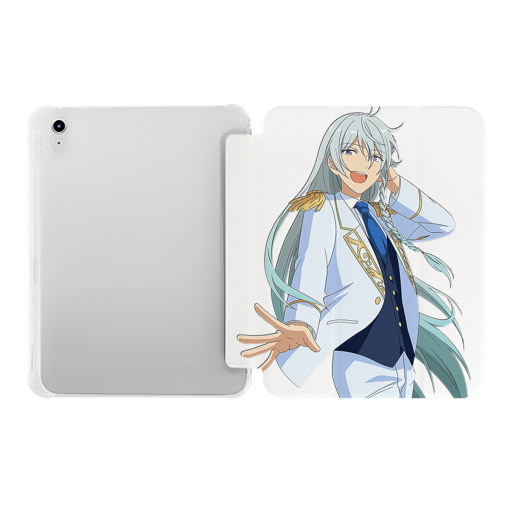 （画像用） あんさんぶるスターズ! Ensemble Stars IPad ケース ペン収納付き 三つ折りスタンド PUレザー×シリコン 対応機種9.5/10.5/10.9インチ